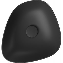 Meissen Keramik Kontra umywalka 39x37 cm nablatowa asymetryczna antracyt mat K682-021