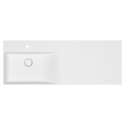 Meissen Keramik Kontra umywalka 120,5x45,5 cm prostokątna biała K682-048