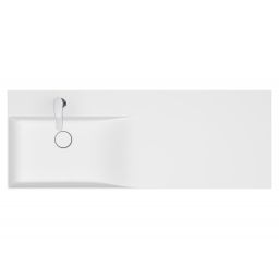 Meissen Keramik Kontra umywalka 120,5x45,5 cm prostokątna biała K682-048