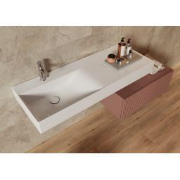 Meissen Keramik Kontra umywalka 120,5x45,5 cm prostokątna biała K682-048