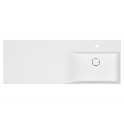 Meissen Keramik Kontra umywalka 120,5x45,5 cm prostokątna biała K682-049