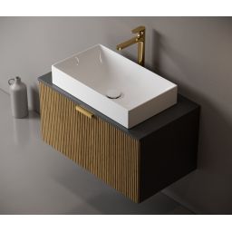 Meissen Keramik Werta umywalka 60x35 cm prostokątna nablatowa biała K691-001