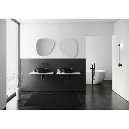 Meissen Keramik Farva umywalka 50x38,5 cm prostokątna nablatowa antracyt K712-015