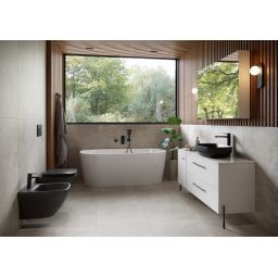 Meissen Keramik Farva umywalka 50x38,5 cm prostokątna nablatowa antracyt K712-015