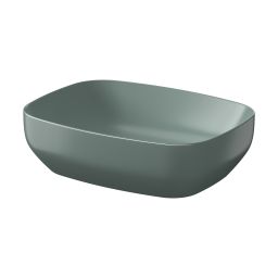 Meissen Keramik Farva umywalka 50x38,5 cm prostokątna nablatowa zielona K712-018