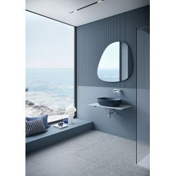 Meissen Keramik Farva umywalka 40x40 cm okrągła nablatowa niebieska K712-020