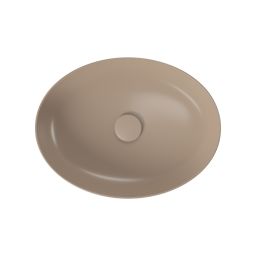 Meissen Keramik Farva umywalka 50x38,5 cm owalna nablatowa cappuccino K712-021