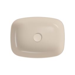 Meissen Keramik Farva umywalka 50x38,5 cm prostokątna nablatowa beżowa K712-034