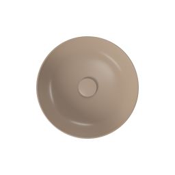 Meissen Keramik Farva umywalka 40x40 cm okrągła nablatowa cappuccino K712-035