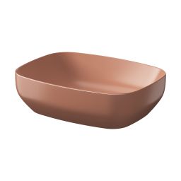 Meissen Keramik Farva umywalka 50x38,5 cm prostokątna nablatowa ceglasty K712-039