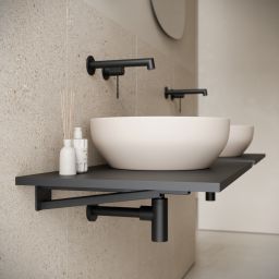 Meissen Keramik Farva umywalka 40x40 cm okrągła nablatowa beżowa K712-040