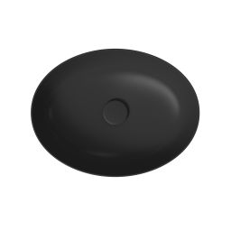 Meissen Keramik Farva umywalka 50x38,5 cm owalna nablatowa antracyt K712-041