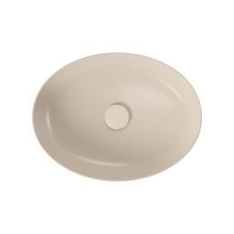 Meissen Keramik Farva umywalka 50x38,5 cm owalna nablatowa beżowa K712-046