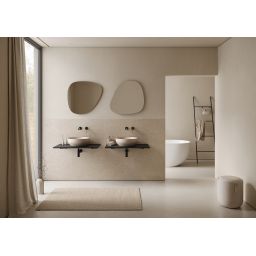 Meissen Keramik Farva umywalka 50x38,5 cm owalna nablatowa beżowa K712-046