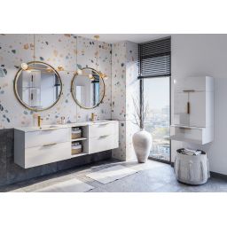 Mebelmark Bologna szafka 60 cm podumywalkowa wisząca biały połysk BOL.PUW.60.2.0.0.1