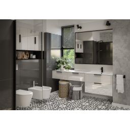 Mebelmark Bologna szafka 60 cm podumywalkowa wisząca biały połysk BOL.PUW.60.2.0.0.1