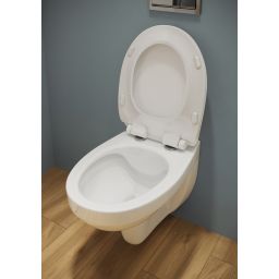 Mito Cersania miska WC z deską wolnoopadającą wisząca bez kołnierza biały połysk S701-554