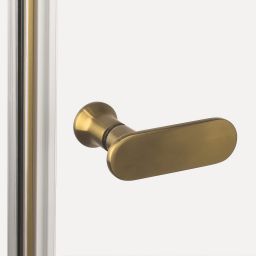 New Trendy New Soleo drzwi prysznicowe 90 cm uchylne złoty szczotkowany/szkło przezroczyste D-0771A-WK