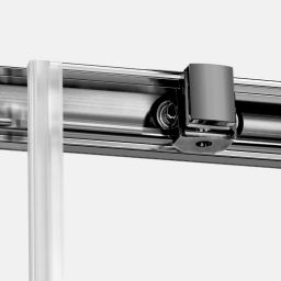 New Trendy Prime drzwi prysznicowe 120 cm rozsuwane gunmetal szczotkowany/szkło przezroczyste D-0889A