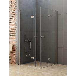 New Trendy New Soleo kabina prysznicowa 80x90 cm prostokątna chrom połysk/szkło przezroczyste D-0148A/D-0153A