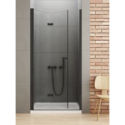 New Trendy New Soleo Black drzwi prysznicowe 100 cm składane lewe czarny mat/szkło przezroczyste D-0225A