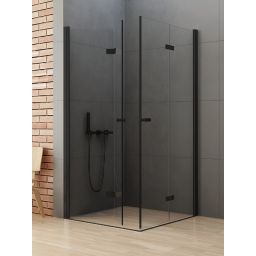 New Trendy New Soleo Black kabina prysznicowa 90x100 cm prostokątna czarny mat/szkło przezroczyste D-0235A/D-0240A