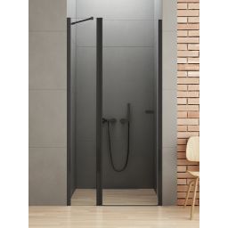 New Trendy New Soleo Black drzwi prysznicowe 110 cm uchylne czarny mat/szkło przezroczyste D-0243A