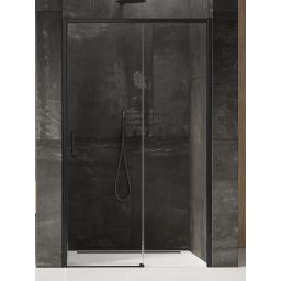 New Trendy Prime Black drzwi prysznicowe 100 cm rozsuwane prawe czarny mat/szkło przezroczyste D-0317A