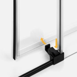 New Trendy Prime Black drzwi prysznicowe 140 cm rozsuwane czarny mat/szkło przezroczyste D-0341A