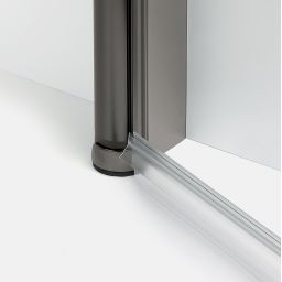 New Trendy New Soleo Gunmetal Brushed drzwi prysznicowe 120 cm składane grafitowy szczotkowany/szkło przezroczyste D-0547A