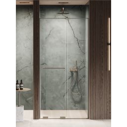 New Trendy Smart Gunmetal Brushed drzwi prysznicowe 150 cm rozsuwane gunmetal szczotkowany/szkło przezroczyste EXK-7829