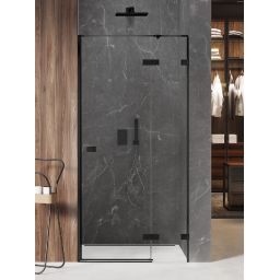 New Trendy Avexa Black drzwi prysznicowe 90 cm uchylne czarny mat/szkło przezroczyste EXK-1549