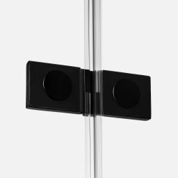 New Trendy Avexa Black kabina prysznicowa 80x70 cm prostokątna prawa czarny mat/szkło przezroczyste EXK-1561