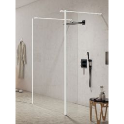 New Trendy New Modus White ścianka prysznicowa walk-in 120 cm biały mat/szkło przezroczyste EXK-2274