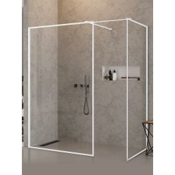 New Trendy New Modus White kabina prysznicowa walk-in 130x120 cm prostokątna biały mat/szkło przezroczyste EXK-2321