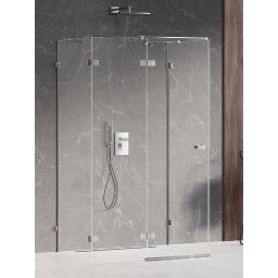 New Trendy Avexa kabina prysznicowa 110x110 cm kwadratowa lewa chrom/szkło przezroczyste EXK-2465