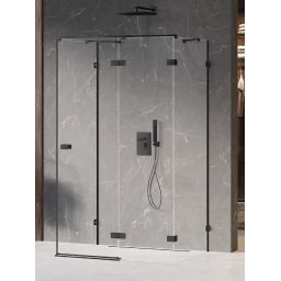 New Trendy Avexa Black kabina prysznicowa 100x100 cm kwadratowa prawa czarny mat/szkło przezroczyste EXK-2640