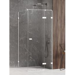 New Trendy Avexa White kabina prysznicowa 90x110 cm prostokątna prawa biały mat/szkło przezroczyste EXK-2741