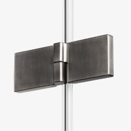 New Trendy Avexa kabina prysznicowa 100x100 cm kwadratowa lewa gunmetal szczotkowany/szkło przezroczyste EXK-3333