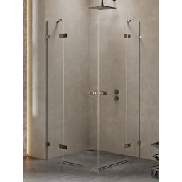 New Trendy Avexa kabina prysznicowa 90x110 cm prostokątna gunmetal szczotkowany/szkło przezroczyste EXK-3386