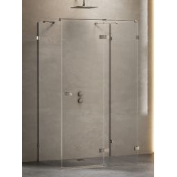 New Trendy Avexa kabina prysznicowa 100x70 cm prostokątna prawa gunmetal szczotkowany/szkło przezroczyste EXK-3445