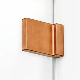 New Trendy Avexa Copper Brushed kabina prysznicowa 80x80 cm kwadratowa miedź szczotkowana/szkło przezroczyste EXK-3665