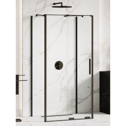 New Trendy Smart Black kabina prysznicowa 100x100 cm kwadratowa przyścienna czarny mat/szkło przezroczyste EXK-4176