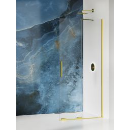 New Trendy Smart Light Gold ścianka prysznicowa walk-in 130 cm złoty połysk/szkło przezroczyste EXK-4298-WU