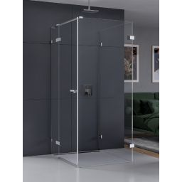 New Trendy Eventa kabina prysznicowa 90x100 cm prostokątna lewa chrom/szkło przezroczyste EXK-4609