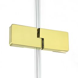 New Trendy Eventa Gold Shine kabina prysznicowa 100x120 cm prostokątna lewa złoty połysk/szkło przezroczyste EXK-4706