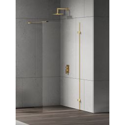 New Trendy Eventa Gold Shine ścianka prysznicowa walk-in 90 cm złoty połysk/szkło przezroczyste EXK-4840
