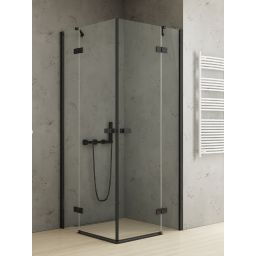 New Trendy Reflexa Black kabina prysznicowa 110x80 cm prostokątna czarny mat/szkło przezroczyste EXK-4987