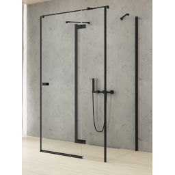 New Trendy Reflexa Black kabina prysznicowa 100x90 cm prostokątna prawa czarny mat/szkło przezroczyste EXK-5026