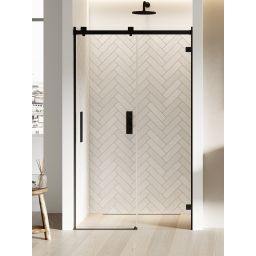 New Trendy Softi X Black drzwi prysznicowe 120 cm rozsuwane prawe czarny mat/szkło przezroczyste EXK-5356
